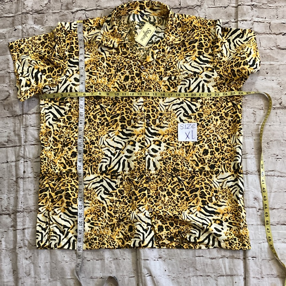 NWT Stylore men’s button down short sleeve animal, print shirt size XXL & XL - Picture 9 of 10